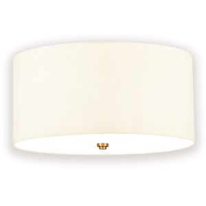 Elstead Lighting / Ceiling Lights / Fletcher 18 Flush Aged Brass with Ivory Shade