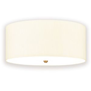 Elstead Lighting / Ceiling Lights / Fletcher 22 Flush Aged Brass with Ivory Shade
