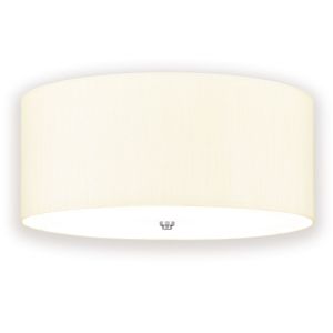 Elstead Lighting / Ceiling Lights / Fletcher 22 Flush Polished Chrome with Ivory Shade