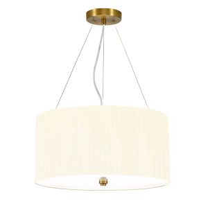 Elstead Lighting / Pendants & Suspension Lights / Pearce 18 Aged Brass with Ivory Shade