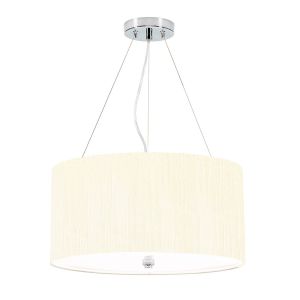 Elstead Lighting / Pendants & Suspension Lights / Pearce 18 Polished Chrome with Ivory Shade
