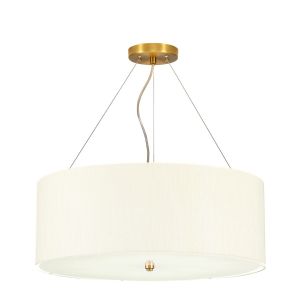 Elstead Lighting / Pendants & Suspension Lights / Pearce 22 Aged Brass with Ivory Shade