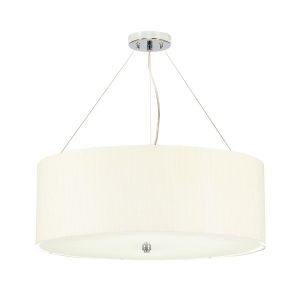 Elstead Lighting / Pendants & Suspension Lights / Pearce 22 Polished Chrome with Ivory Shade