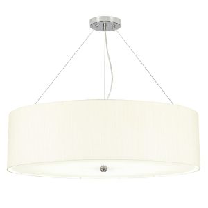 Elstead Lighting / Pendants & Suspension Lights / Pearce 30 Polished Chrome with Ivory Shade