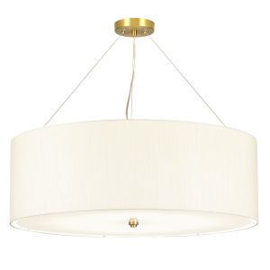 Elstead Lighting / Pendants & Suspension Lights / Pearce 34 Aged Brass with Ivory Shade