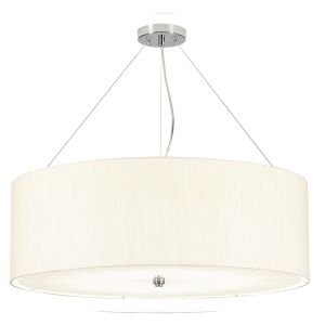 Elstead Lighting / Pendants & Suspension Lights / Pearce 34 Polished Chrome with Ivory Shade