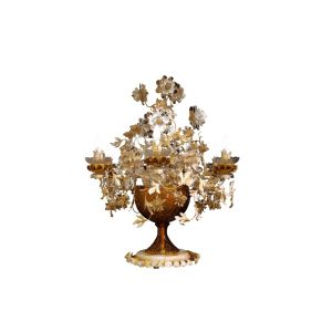 Mechini / Table Lamps / Biscuit Ceramic and Amber Crystal Vase F299/6