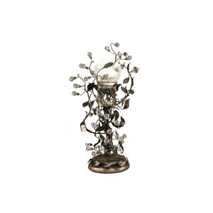 Mechini / Table Lamp / Bohemian Crystal & Crystal Round Lampshades F319/1