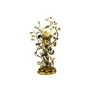Mechini / Table Lamps / Clear Bohemian Crystal & Crystal Round Lampshades F319/1