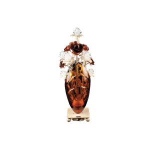 Mechini / Table Lamps / Wrought Iron with Crystal Vaseand Glass Ower F794/7