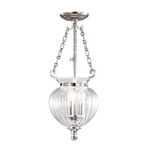 Elstead Lighting / Pendant Lights / Finsbury Park 3 Small Polished Nickel
