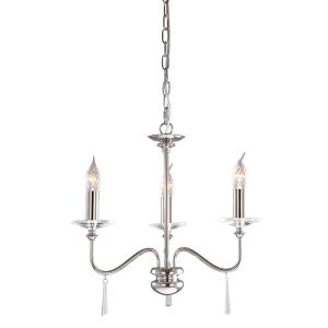 Elstead Lighting / Chandeliers / Finsbury Park 3 Polished Nickel