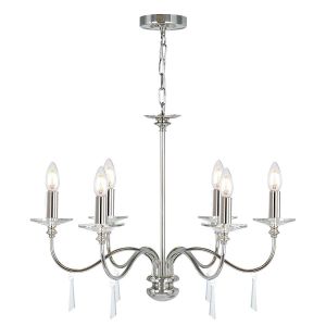 Elstead Lighting / Chandeliers / Finsbury Park 6 Polished Nickel
