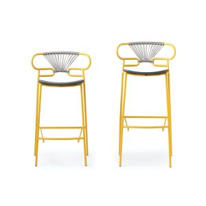 Traba / Outdoor Stools / Genoa Met Pu Cross Stool TR-0049-MET-CROSS-PU