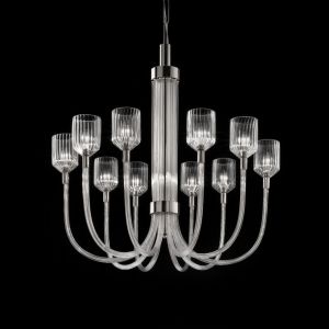 Glass & Glass Murano / Chandeliers / Contemporary Venetian C-Flute
