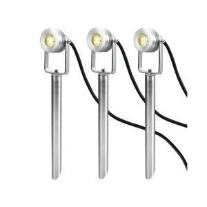 Elstead Lighting / Outdoor Spotlights / Spennymoor 3 x 12V Anodised Aluminium 3S