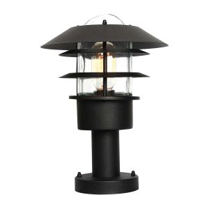 Elstead Lighting / Outdoor Pedestal Lights / Helsingor 1 Lantern Black