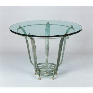 Round Dining Table with Glass Top HF2015TA-140 by Officina Ciani