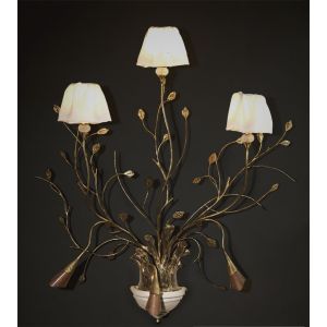 Officina Ciani / Wall Sconces / Applique in Hammered Iron HL1008WA-3 Rami