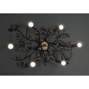 Officina Ciani / LED Ceiling Lights / Metal with Ivy Leaves HL1047PL-6 Edera