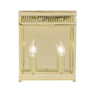 Elstead Lighting / Outdoor Wall Lights / Holborn 2 Medium Half Lantern Polished Brass