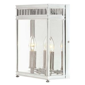 Elstead Lighting / Outdoor Wall Lights / Holborn Half Lantern Medium Polished Chrome
