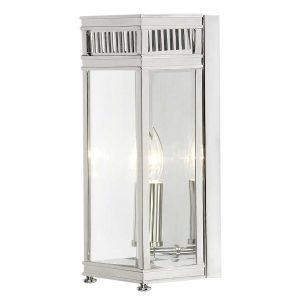 Elstead Lighting / Outdoor Wall Lights / Holborn Half Lantern Small Polished Chrome