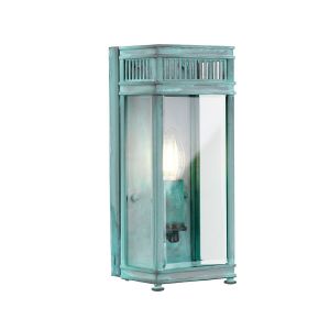 Elstead Lighting / Outdoor Wall Lights / Holborn Small Half Lantern Verdigris