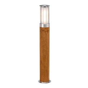 Elstead Lighting / Outdoor Bollard Lights / Hornsea 1 Teak with Stainless Steel