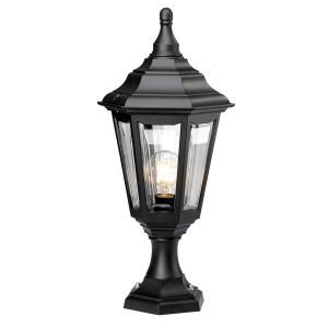 Elstead Lighting / Outdoor Pedestal Lights / Kinsale 1Porch Lantern Black