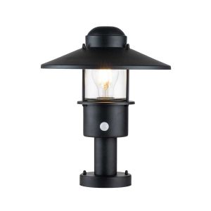 Elstead Lighting / Outdoor Pedestal Lights / Klampenborg 1 with PIR Black