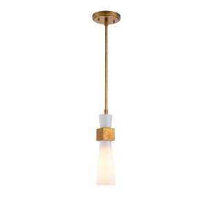 Elstead Lighting / Pendant Lights / Kristy 1 lt Mini Distressed Gold