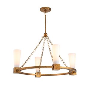 Elstead Lighting / Chandeliers / Kristy 4 Distressed Gold