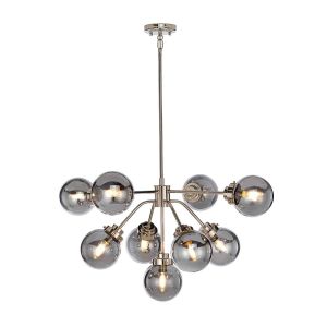 Elstead Lighting / Chandeliers / Kula 9 Polished Nickel
