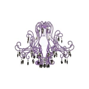 Mechini / Chandeliers / Wrought Iron with Coloured Crystal L-CORDA/1 VIOLET