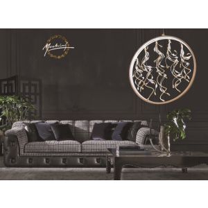 Mechini / Chandeliers / Wrought Iron with Clear Bohemian Crystal L-Girò-1 / Led