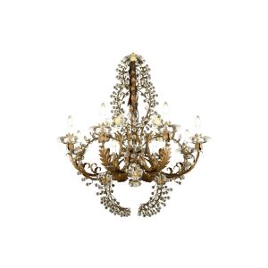 Mechini / Chandeliers / Wrought Iron with Clear Bohemian Crystal L-MEK9/8