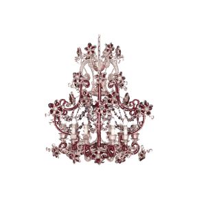 Mechini / Chandeliers / Clear and Coloured Pearl Banding L288/13 Ruby
