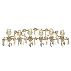 Mechini / Chandeliers / Bohemian Crystal & Clear Crystal Lampshades L311/6