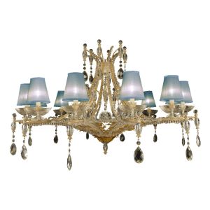 Mechini / Chandeliers / Bohemian Crystal & Silk Lampshades L316/12