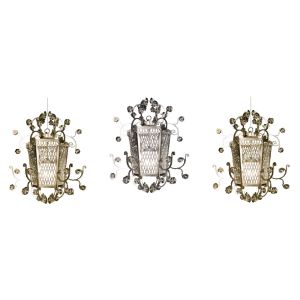 Mechini / Ceiling Lights / Wrought Iron with Clear Crystal 1 Light L335/1
