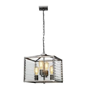 Elstead Lighting / Chandeliers / Louvre 4 Painted Gunmetal