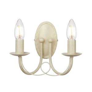 Elstead Lighting / Wall Lights / Minster 2 Ivory & Gold Patina