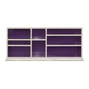 Moissonnier / Shelves / Low White and bespoke purple lacquered beech 758 B