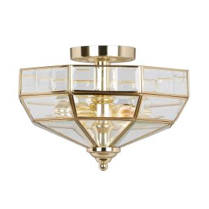 Elstead Lighting / Ceiling Lights / Old Park 2 Semi-Flush Polished Brass