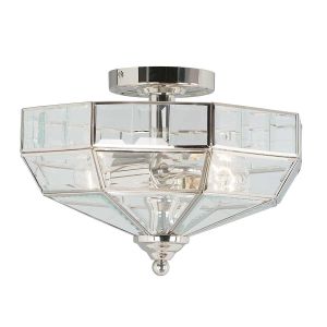 Elstead Lighting / Ceiling Lights / Old Park 2 Semi-Flush Polished Nickel
