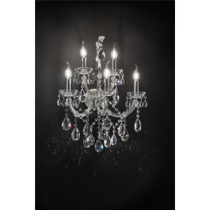 Italian Luxury Lighting / Wall Sconces / Maria Theresa Silver 5 Lights OPERA 005