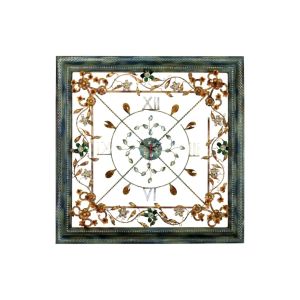 Mechini / Wall Clocks / Coloured Bohemian Crystal Orologio Quadrato