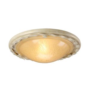 Elstead Lighting / Ceiling Lights / Olivia Flush Ivory & Gold Patina