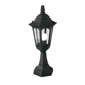 Elstead Lighting / Outdoor Pedestal Lights / Parish Mini 1 Lantern Black